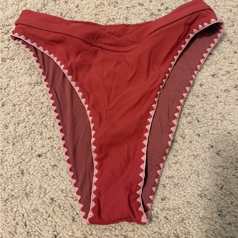 Elegant Red and Pink Women's Bikini Bottom